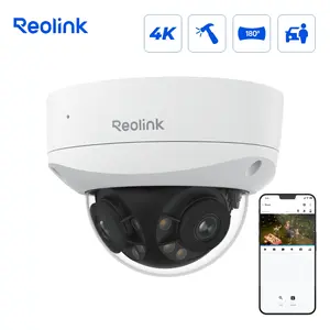 Reolink 4K 8MP Security Protection PoE IP Camera, IK10 Vandal-Proof 180° Spotlight Color Night Vision Monitor Recording Easy Installation, Duo 2V PoE Outdoor Cctv