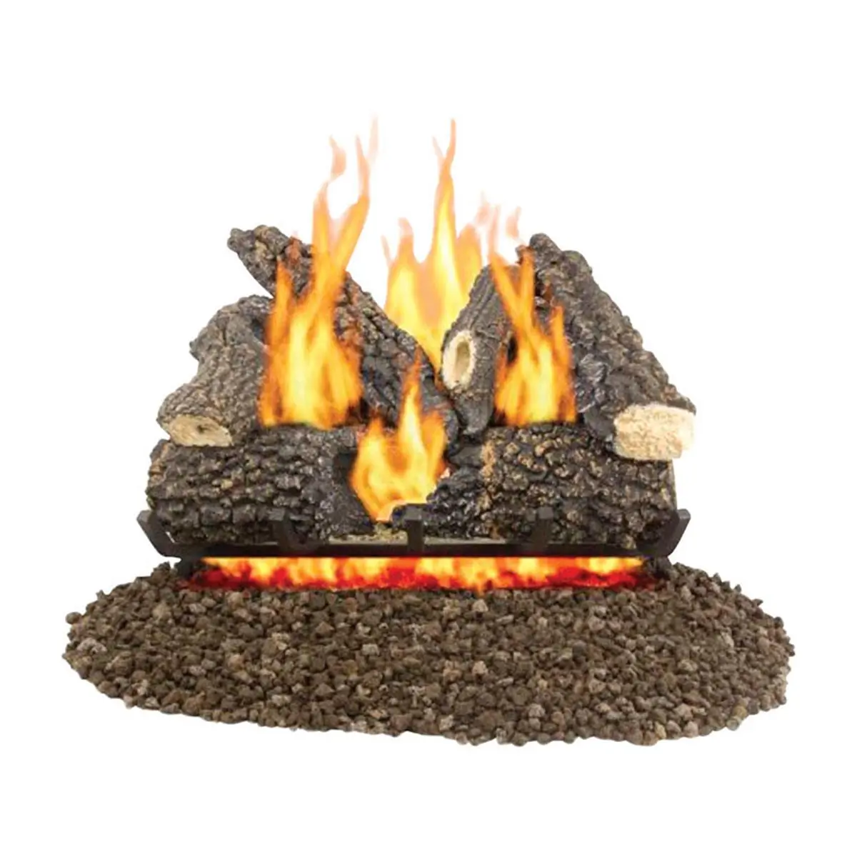 212 MAIN Pleasant Hearth Arlington Ash Fireplace Log Set - 55000 BTU, Ash Logs, Vented Wood Fire Pit, 1hr Burn Time, Indoor Use