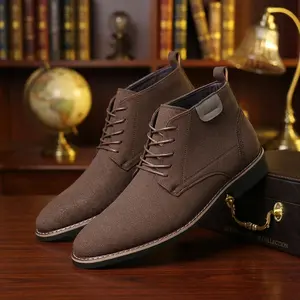 Men’s Business Casual Boots – Comfortable Footwear for Office & Work Wear  Leather Closed Toe Footwear