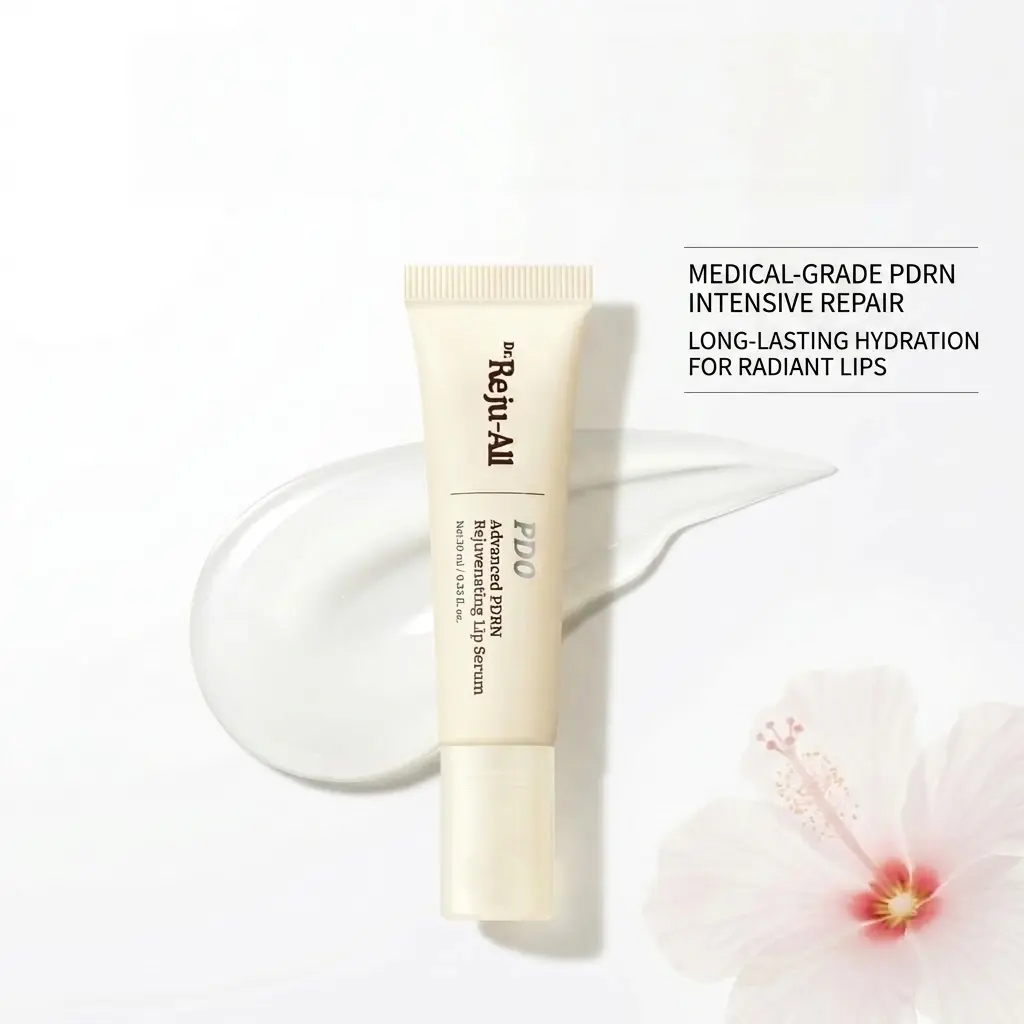 Dr.Reju-All Advanced PDRN Rejuvenating Lip Serum – Hydrating Lip Balm with Lipozip PDRN for Glowy, Dewy Lips – Gentle Exfoliating & Smoothing Lip Moisturizer – Hibiscus & Lactic Acid – 0.3 Fl Oz Moisture Hydrate Hyaluronic Moisturizing