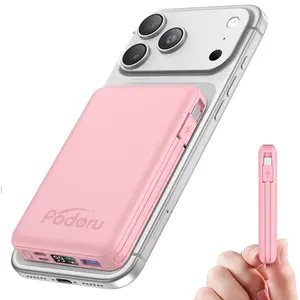 Power Bank, Portable Charger Power Bank, Power Bank Charger, Magnetic Mobile Power Bank with Cable, 10000mAh Portable Wireless Charger, 22.5W PD Fast Charging, LED Display, Battery Pack Compatible with iPhone 17/16/15/14/13/12 Pro/Pro Max