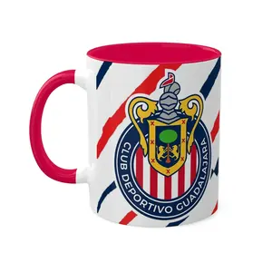 Liga MX - Chivas Guadalajara Soccer Accent Coffee Mug, Mexican Football 11oz Mug, Mexican Soccer Lover Souvenir, Club Deportivo Guadalajara
