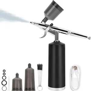 32PSI  Kit, Rechargeable Cordless  Compressor, Auto Handheld  ,  Set Portable  Air Brush for Barber,  Art