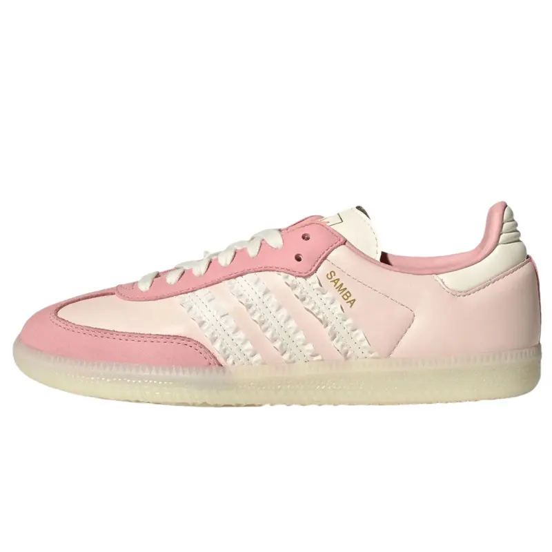 Adidas Originals Samba Leather Low-Top Skate Shoes for Women in Pink - Fashionable, Comfortable, and Durable Trending Shoes, House White Official Shoes to Get / Maison Mihara