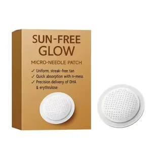 Sunless tanning microneedle patches, pack of 10, Sun free clow, seamless tanning, tanning aid, sun-free tanning patches
