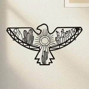 Eagle Southwest Metal Wall Art - Outdoor Decorative Metal Décor, Modern Artistic Wall Art for Stylish Indoor and Outdoor Spaces Decoration