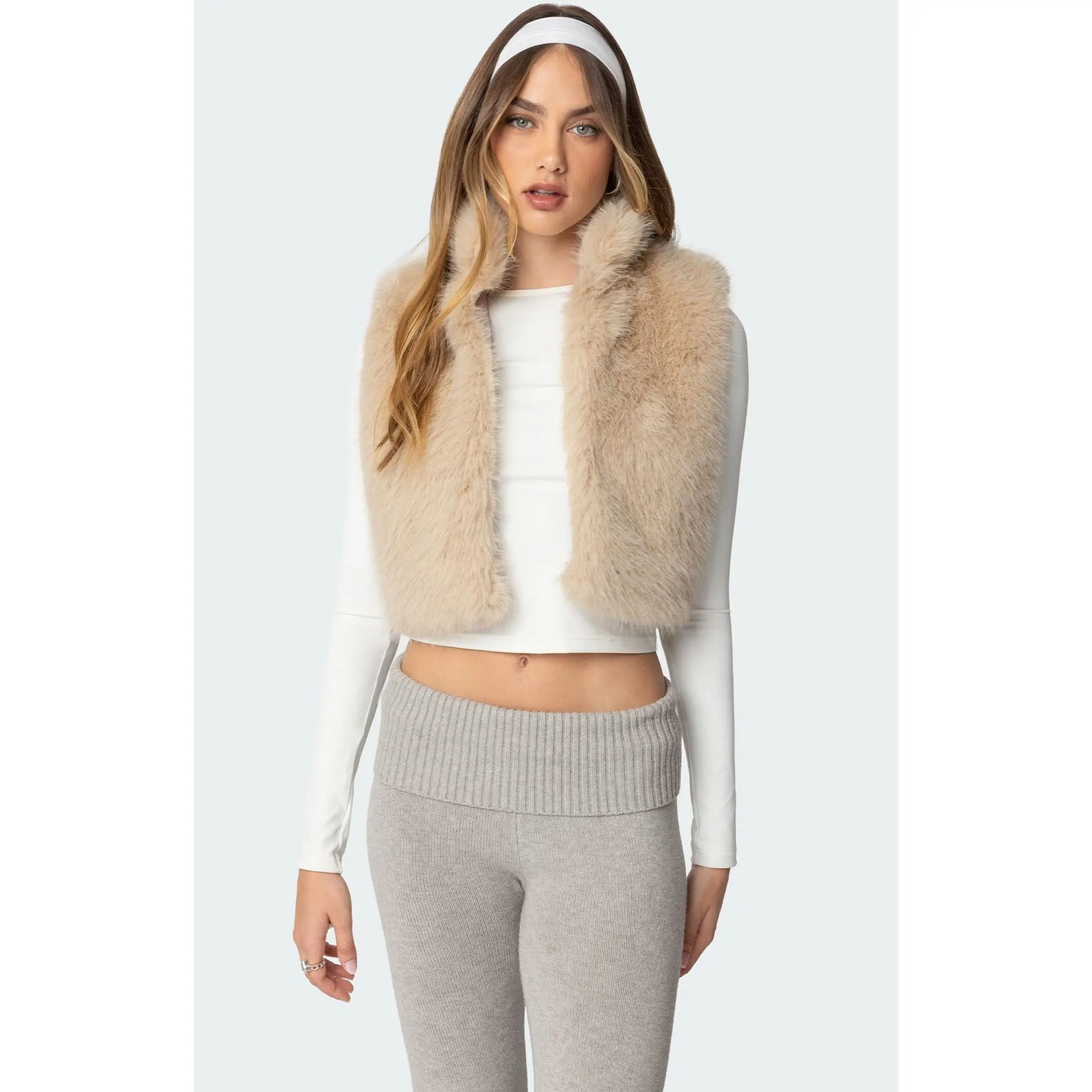 Edikted Women's Cassandra Faux Fur Vest