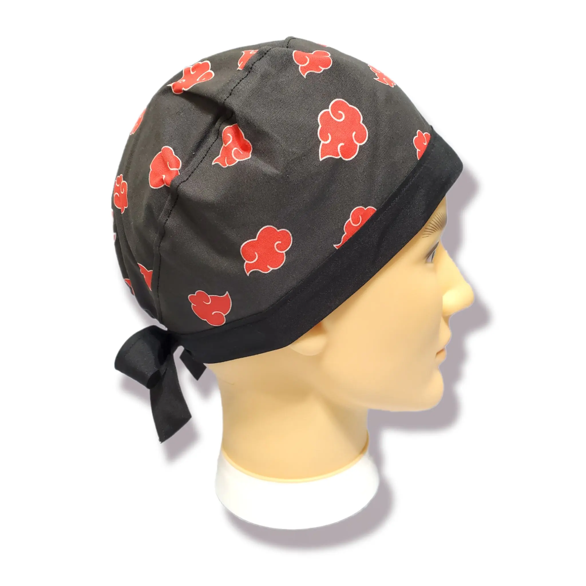 Color Band Short Hair Scrub Cap Villages Clouds