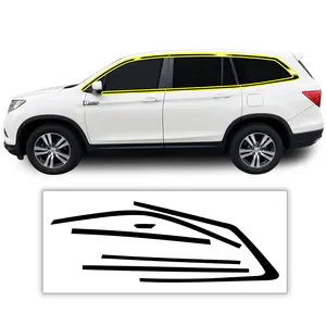 Honda Pilot 2016-2022 Window Trim Blackout Chrome Delete Kit – Precut Gloss Black Vinyl Overlays