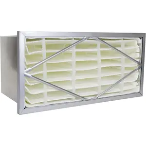Filterbuy 12x24x6 Air Filter MERV 14 Header (1-Pack), Rigid Cell Filters HVAC (Actual Size: 9.75 x 21.75 x 5.75 Inches)