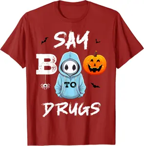 Say Boo To Drugs Funny Halloween Red Ribbon Week Awareness T-Shirt - Tylerjame Shop 68B0CL2PZRG3