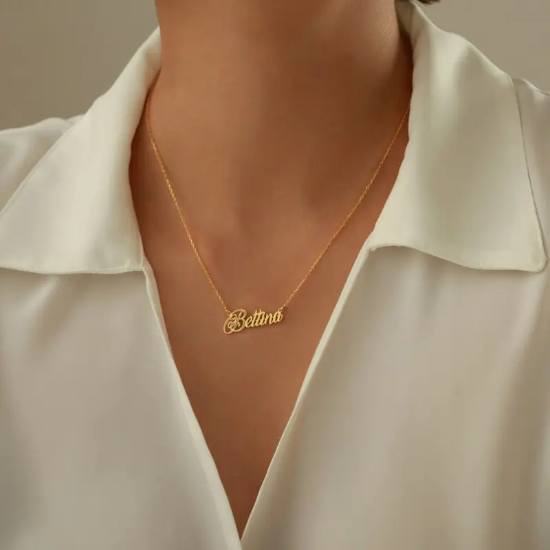 AS070 Dainty Custom Script Name Necklace, Personalized Name Pendant, Meaningful Gift for Mom, Valentine's Day Fashion Costume Jewelry Accessory, Meaningful Gifts, Custom Name Necklaces, Name Necklaces