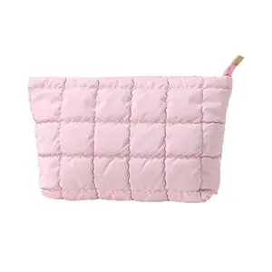 Down cosmetic bag, portable travel hand-held large-capacity toiletry and storage bag, Makeup Organizer Pouch, Handheld Cosmetic Pouch