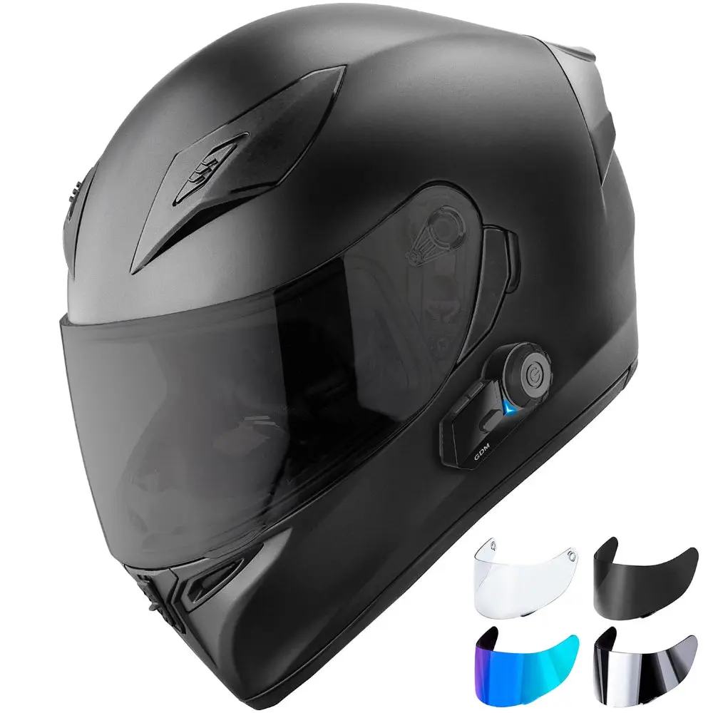 GDM GHOST Bluetooth Motorcycle Helmet with 4 Shields GDM GHOST Bluetooth Motorcycle Helmet with 4 Shields