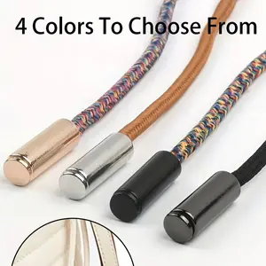 Diy Bag Accessories, Terminal Cover With Metal Rope Lock - Multifunctional Spring Stop Buckle For Bags, Jackets, Down Jackets, Sweaters, Pants, And Hats - Easy To Use, Durable - Available In Multiple Colors (Black, Gold, Dark Gray, Silver)