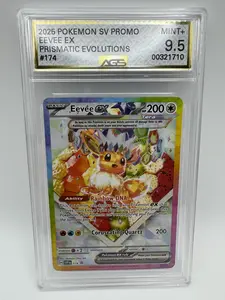 Graded AGS 9.5 Eevee EX 2025 Prismatic Evolutions 174 Holographic Pokemon Card