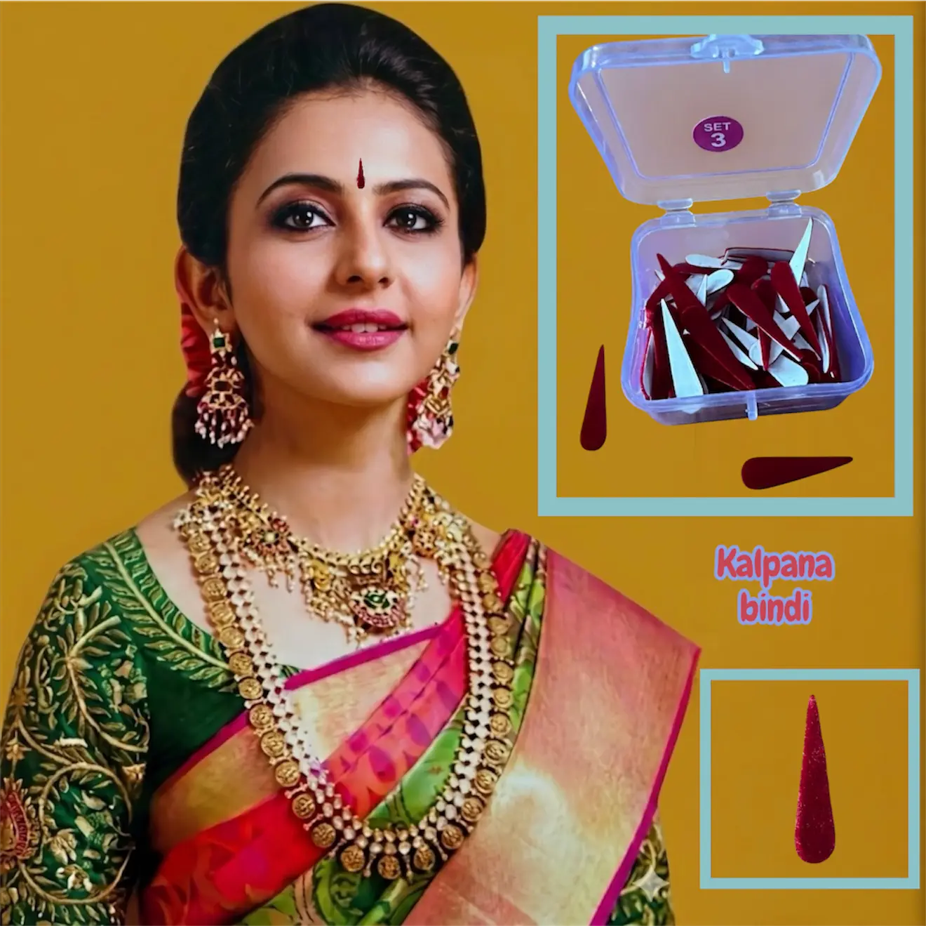 Kalpana tear drop bindi/Tika