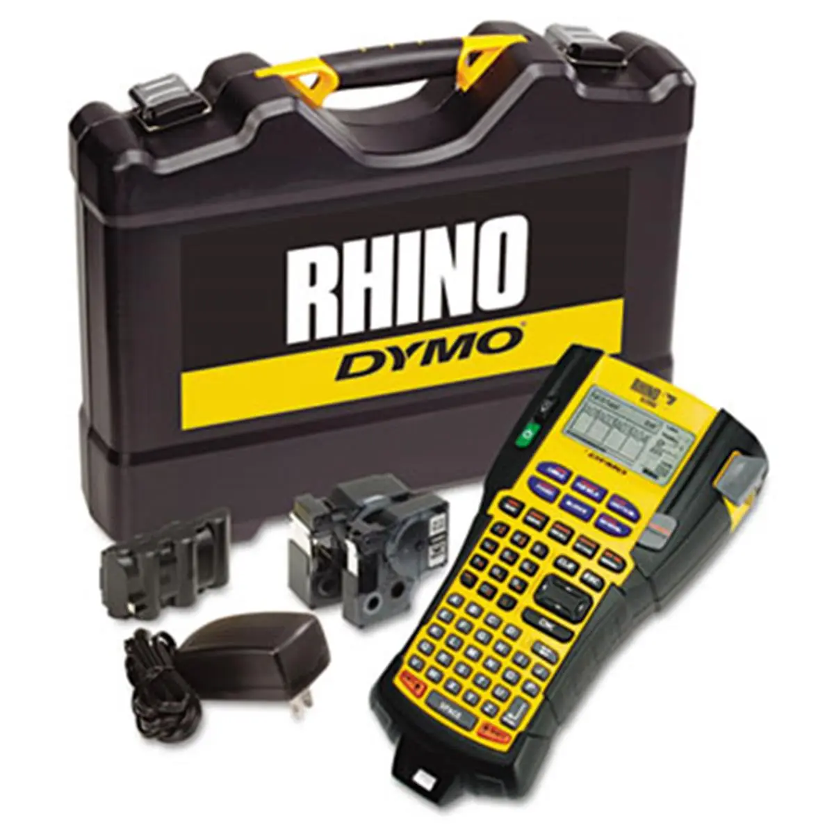 DYMO Rhino 5200 Industrial Strength Label Maker Machine Kit - 5 Lines, 6.1in W, 11.22in D, 3.5in H