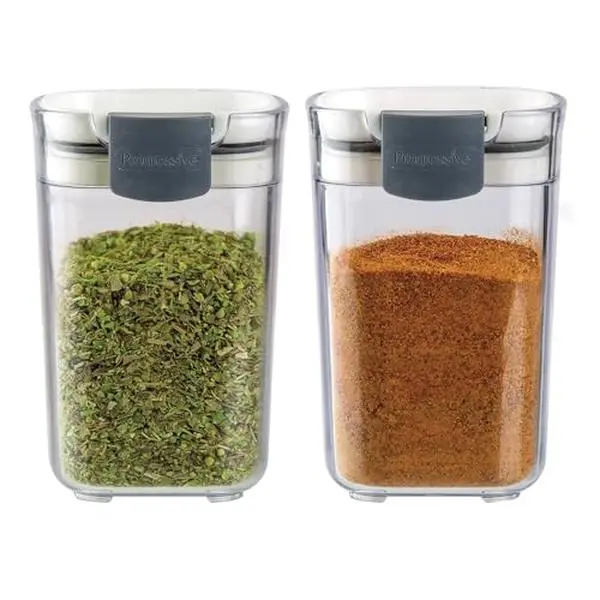 ProKeeper Seasoning & Spice Storage Containers – Airtight, Clear, 2-Pack