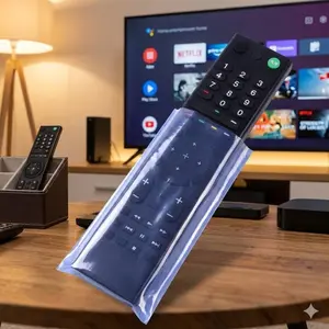 Transparent PVC Shrink Dust Covers for Remotes, Multi-Size Mixed Pack - Waterproof, Anti-Static, Scratch-Resistant Protective Sleeves for TV AC Game Controller, Home Appliance Care, Dust & Moisture Proof Storage Bags