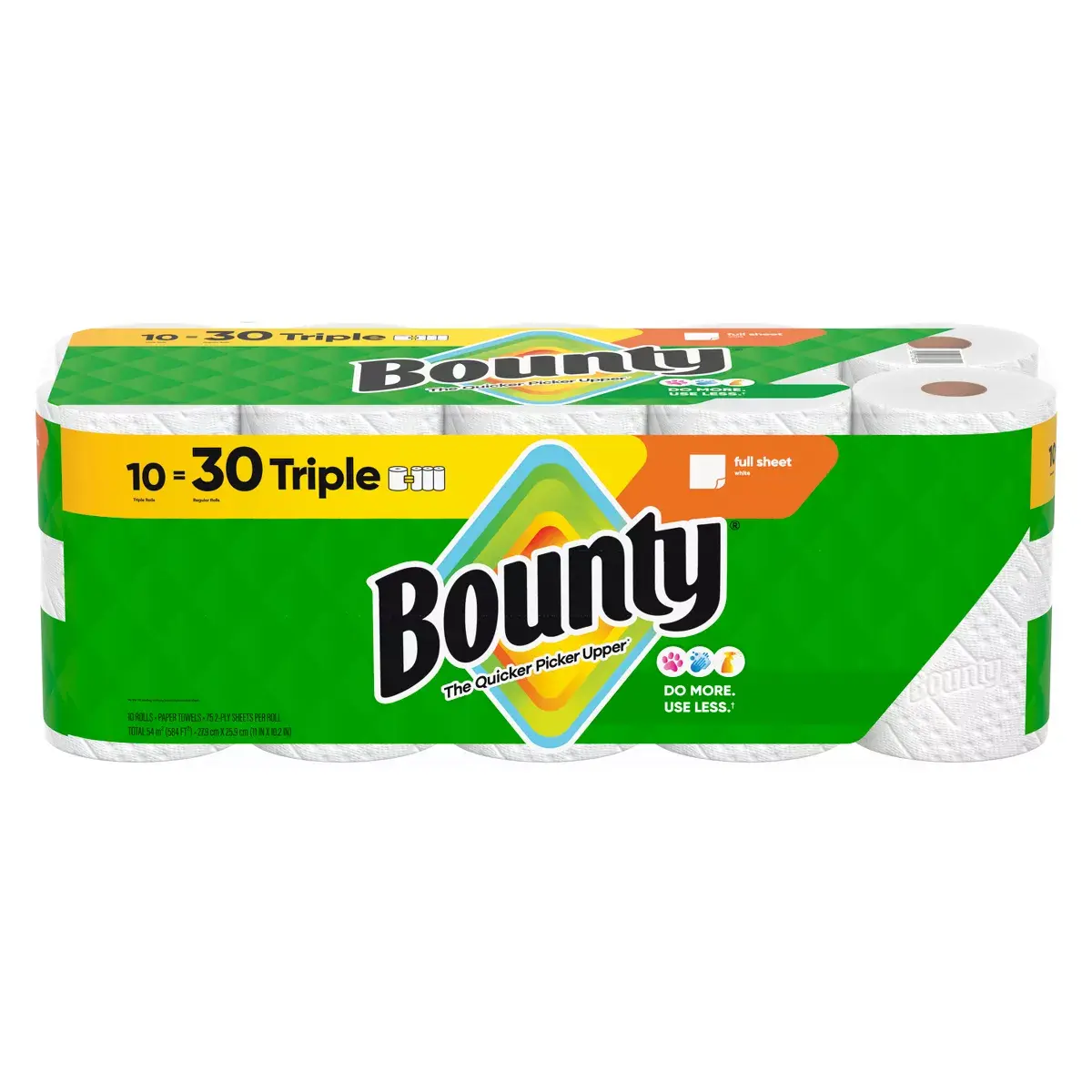 Bounty Full Sheet Paper Towels - 10 Triple Rolls
