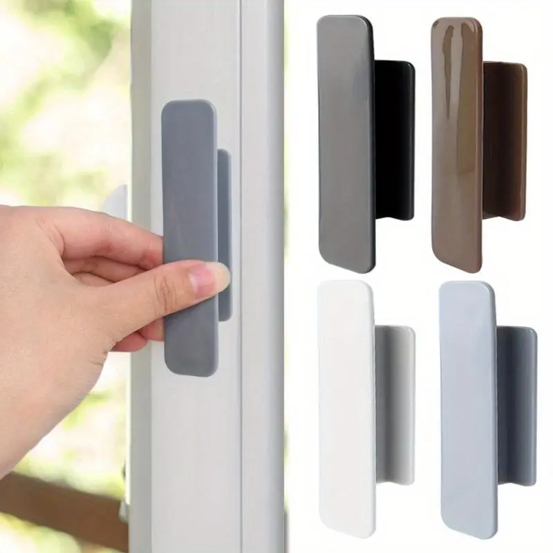 [2pcs Easy Install Cabinet Handles] 2pcs Self-Adhesive Window & Cabinet Handles - Easy Install, No Glue Needed - Versatile for Glass, Tile, Wood Surfaces