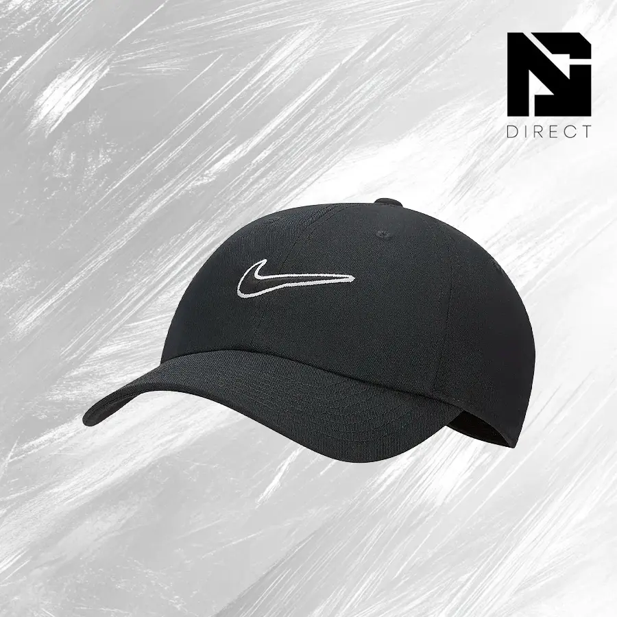 Nike Unisex Club Fabric Cap - Solid Black, for Outdoor Sports and Back to School Wear - FB5369-010