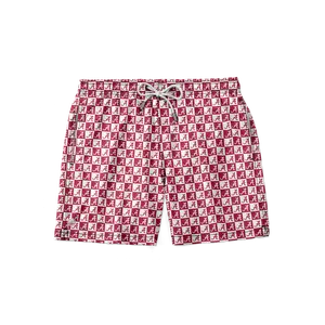 Men’s Bold Block Graphic Swim Trunks – Casual Summer Beach Alabama Crimson Tide Short