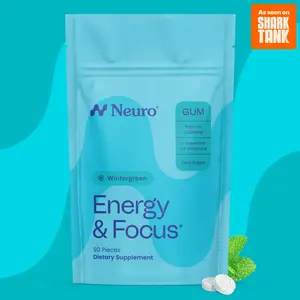 Neuro Wintergreen Energy & Focus Gum/Mints (90 Pieces) - Sugar Free with Natural Caffeine, L-theanine, Vitamin B12 & Vitamin B6