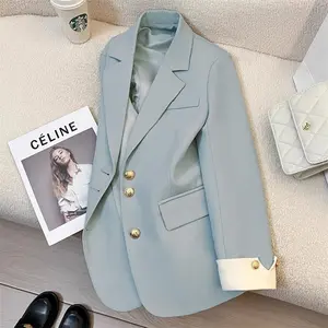 Spring and Autumn Casual Women's Suit Jacket Elegant Long Sleeve