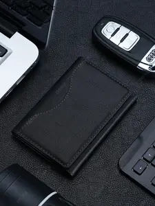 Magsafe Credit Card Holder Men Wallet Slim Thin PU Leather Trifold Magnetic Cardholder for iPhone 16 15 14 Pro Max, Casual Style for All Seasons, Magnetic Closure Wallet