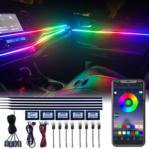 64 color LED strip symphonic car environment optical fiber strip 18 in 1 RGB LED car interior light Led Car Ambient Light