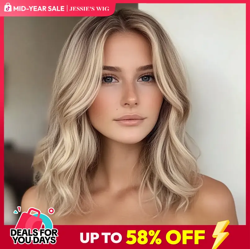 Jessie's Wig [Genius] Highlight Ash Blonde Wavy Bob True-Hold 5.5x5.5 Lace Glueless Wig Human Hair for Women Suit For All Occasions  #SummerWins #DealsForYouDays
