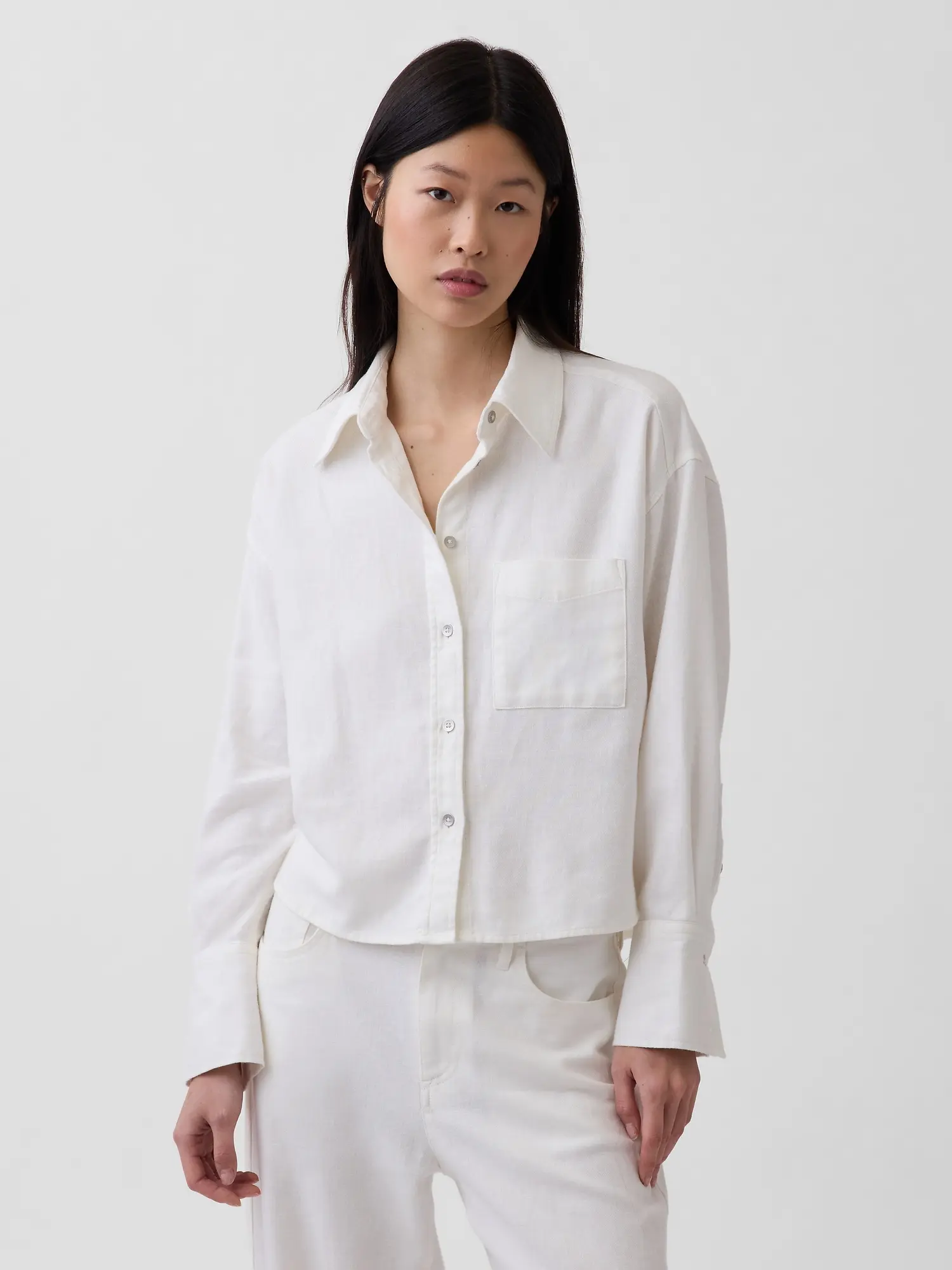 Gap Women's Linen-Cotton Oversized Shirt