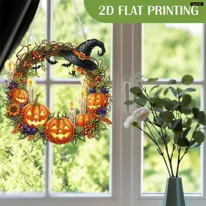 2D FLAT2D Flat Acrylic DIY Hanging Diamond Art Kits Special Shape Rhinestone Diamond Art Window Pendants Diamond Painting Set Window HangiDiamond Painting Kit is Suitable for Decorations. Create Unique DIY Handicrafts, Making Gifts Distinctive and Unique!