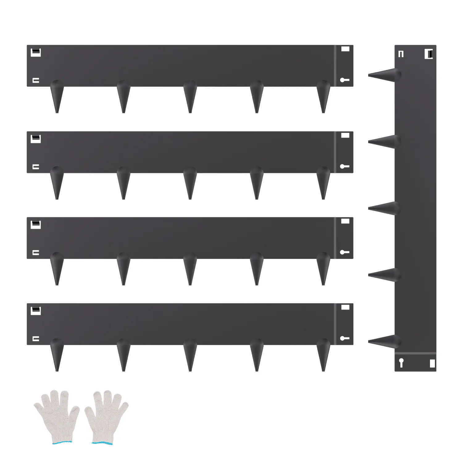 【DealsForYouDays】VEVOR Steel Landscape Edging,5 Packs 39 x 5 in Rust-Resistant Metal Landscape EdgingBendable Garden Edging BorderHeavy Duty Lawn EdgingEasy-to-InstallFlower Bed Yard Pathway Divider Black