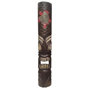 40 In Turtle Tiki Bar Mask Hand Carved Island Decor