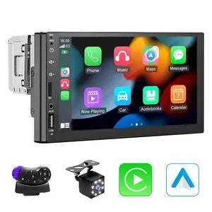 7 Inch 1din Car Multimedia Player, Car Video Player, Carplay Display+radio, Car Display Screen, Supports Wired Apple Carplay/android Auto, Steering Wheel Control, Bluetooth-compatible 5.0