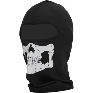 Balaclava Ghost COD Mask, MW2 Skull Full Face Mask, Windproof Ski Mask Airsoft Mask Tactical Balaclava Mask for Men Women Youth Black