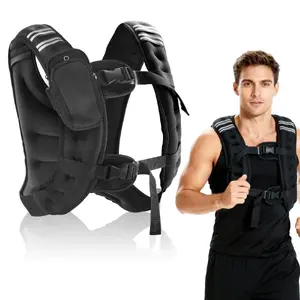 Men Women Fixed Weight Vest, Multi Size 6lb to 30lb Reflective Training Vest for Daily Workout Body Shaping