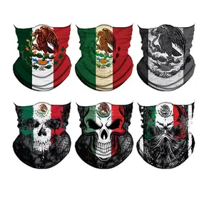 Yeomoo 6pcs UV Protection Cooling Neck Gaiter Face Mask Men Women, Seamless Bandana Rave Face Cover Scarf Mask, Balaclava, Headband, Head Wrap, Great for biking, fishing, climbing, construction work summerwins