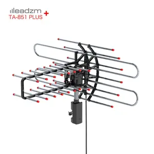 Leadzm TA-851 Plus 360°Rotation UV Dual Frequency 45-860MHz 22-38dB 42.65ft cable Outdoor Antenna