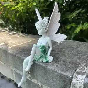 Enchanted Flower Fairy Resin Statue, Hand-Painted Weatherproof Garden Ornament, Whimsical Fairy Garden Decor for Patio & Yard, Magical Dreamy Outdoor/Indoor Figurine, Perfect Gift for Garden Lovers, Fairy Collectors & Housewarming Presents