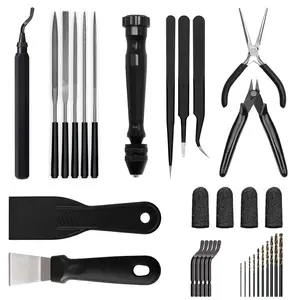 3D Printer Tool Kit Essential 3D Printer Tools for Removing, Smoothing, Finishing, Deburring, Craving, Drilling 3D Printer Accessories for Bambu Lab, Ender3