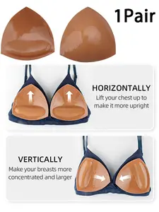 Reusable Triangle Adhesive Bra Inserts, Bra Padding Inserts, Push-Up Breast Enhancer Pads, Instant Lift Nipple Covers, Comfortable and Secure Fit