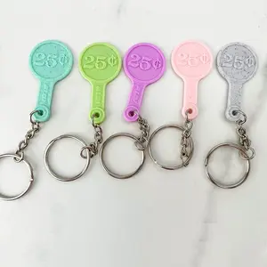 1pc 3D Printed Shopping Cart Token, Cute Token Keychains in Various Colors, Perfect as a Birthday and Anniversary Gift, Made of Plastic.
