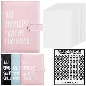 Save $5,050 in 100 Days Savings Challenge Binder with Cash Envelopes Money Saving Budget Book A5