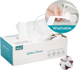 Winner Cotton Excellence Disposable Face Towels 100% USA Cotton Dry Wipes 100 Count for Sensitive Skin Makeup Remover Facial Towels Soft & Purity 1 Pack