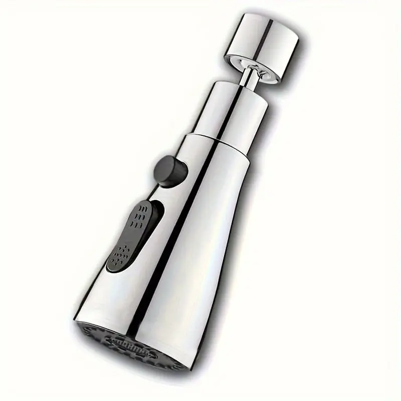 3-Mode Kitchen Faucet Sprayer Attachment, 360° Rotatable Design Modern Aesthetic Replacement Spray Head with Splash-Guard Shower Spout, Water-Saving Sink Faucet Sprayer for Pull-Out Kitchen Taps