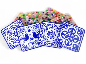 Traditional style tile 3D print Picky Pad Bundle - 4 trays to Satisfy Your Urge to Pick, Pop and Peel Stress-Free! Then use as coasters!